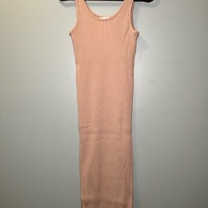 tan knit dress